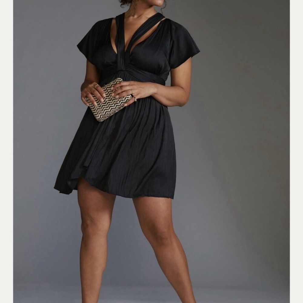 Anthropologie V-neck Mini Dress
